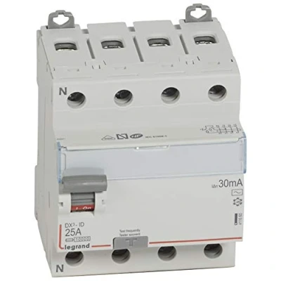 Image of Legrand leg411660 Differential Screw/Screw 4P Switch 400 V 25 A Type AC 30 mA Low Start 4 m