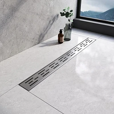 Image of EMKE Linear Shower Drain 700mm, 304 Stainless Steel Floor Invisible with Odor Stop and Hair Strainer, Wet Room for Kitchen, Bathroom Washroom