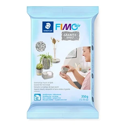 Image of STAEDTLER 8150 G8 FIMOair Granite Effect Air Drying Modelling Clay, 350g Granite/Grey (Pack of 1)