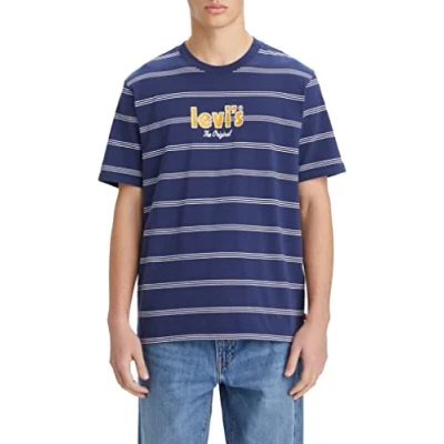 Image of Levi&#039;s Men&#039;s Ss Relaxed Fit Tee T Shirt, Tassel Naval Academy, S