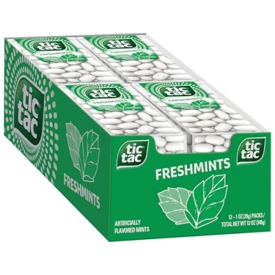 Image of Tic Tac Tropical Adventure Fruit Flavored Mints, 12 Count, On the Go Refreshment, Stocking Stuffers, 1 oz Each