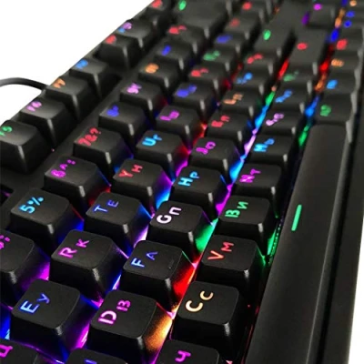 Image of MISUVRSE 104 Pieces ABS Transparent Keycaps Mechanical Keyboard Russian Backlit For Key Cover Cherry Gateron Kailh Sw Pbt