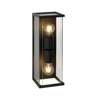 Image of Claire Vintage 40cm Twin Wall Lantern Light Outdoor 2xE27 IP54 Anthracite