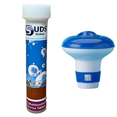 Image of SUDS ONLINE Floating Dispenser + 5 Ultimate Chlorine Tablets 20g Hot Tub Swimming Tablet