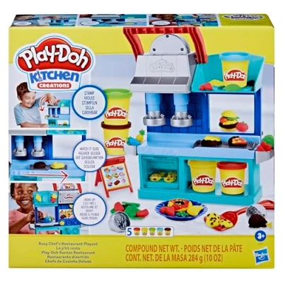 Image of Play Doh Kitchen Creations Busy Chef&#039;s Restaurant Playset