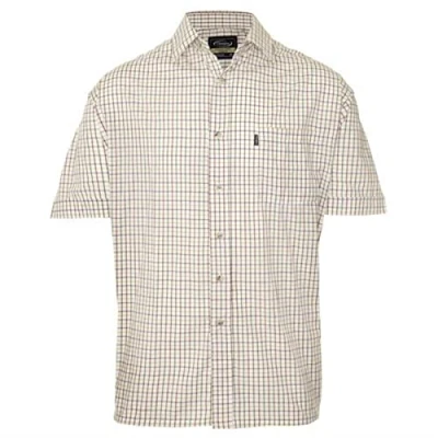 Image of Champion Mens Tattersall Country Casual Short Sleeve Shirt Red 4XL
