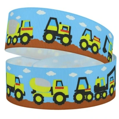 Image of Van Lorry On Road 2m x 22mm Wide for Personalised Birthday Cake Decoration Ribbon &amp; Decorating Present Gift Wrap Bows Toppers Wrapping Bags Box Balloon String Cards Art Craft