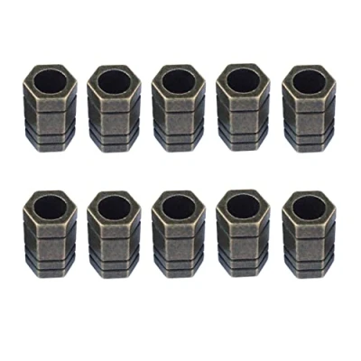 Image of 10 Pieces Knife Paracord Lanyard Ropes with Alloy Beads,EDC Multifunctional Tool Outdoor Camping Folding Knives Gadget Ornaments (Bronze)