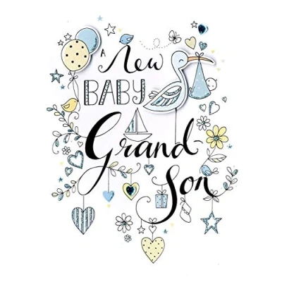 Image of New Baby Grandson Greeting Card Second Nature Just To Say Cards