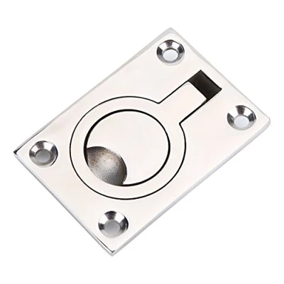 Image of Boat Hatch Handle, Stainless Steel Ring Handle Flush Locker Cabinet Pull Lift for Marine Yacht Boat/Yacht Spare Parts