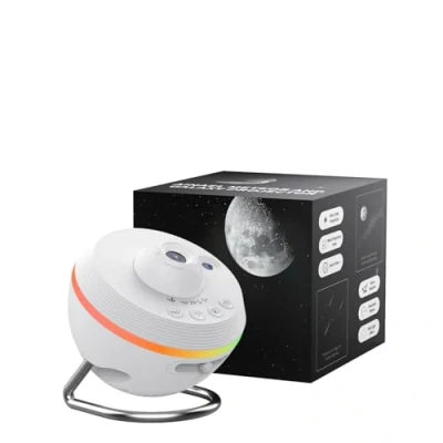 Image of Ainael Galaxy Projector, Star Projector Planetarium Night Light Lamp Ceiling Space Starry Sky with Strip Meteor for Kids Bedroom Birthday (White)