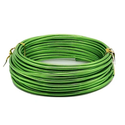 Image of Aluminium Wire Rolls 10m Bendy Craft Silver for Jewelry Making,DIY Sculpture,Modelling Making and Crafts(Green,Diameter 3.0mm)