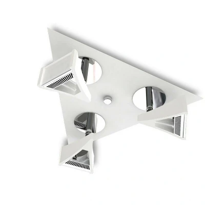 Image of Filippo Spot Light 3 LED Triangular 5W 3000K, 1300lm, Matt White/Polished Chrome