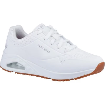 Image of Skechers Women&#039;s Uno Sr Trainers, White Synthetic, 4 UK