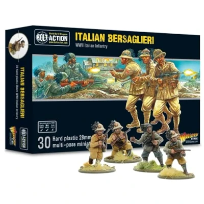 Image of Warlord Games Italian Bersaglieri 28mm Scale Plastic Miniatures for Bolt Action Highly Detailed World War 2 Table top Wargaming