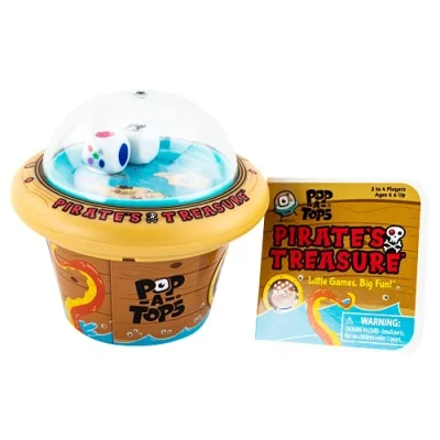 Image of Pop A Tops Pirate&#039;s Treasure Self contained Game Popping Fun Travel Friendly Ages 6+