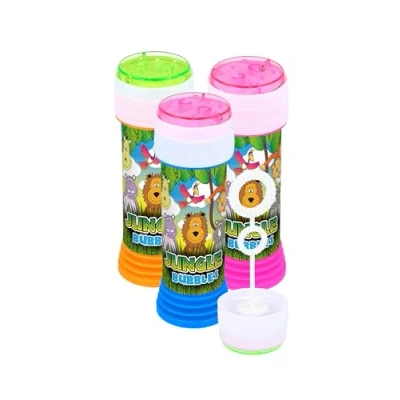 Image of Anila&#039;s Complete Jungle Themed 10 Party Bag Fillers &amp; Favours Bubble Tubs with Wand. (Ideal for Children Aged 3 8)