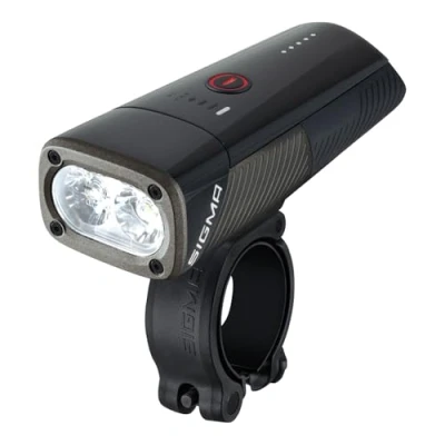 Image of SIGMA Buster 1600 Headlight with lumens, Rechargeable 6 Light Modes, Bright Image Thanks to the Double Lens Osram LED, Black