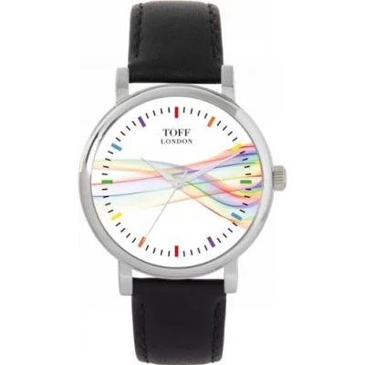 Image of Toff London 38mm Pride Ribbon Rainbow Batons Watch