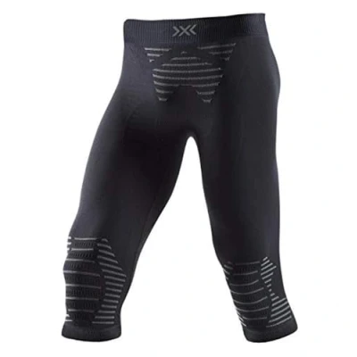 Image of X BIONIC INVENT 4.0 Pants 3/4 Men Sports Trousers Running Jogging Training Fitness Gym Compression Baselayer Legging Black/Charcoal, Small