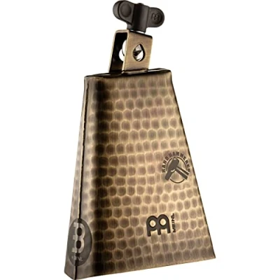 Image of Meinl Percussion Hammered Timbales Cowbell Medium Large Idiophone Length 6.25 Inches Mountable Hand Brass, Gold (STB625HH G)