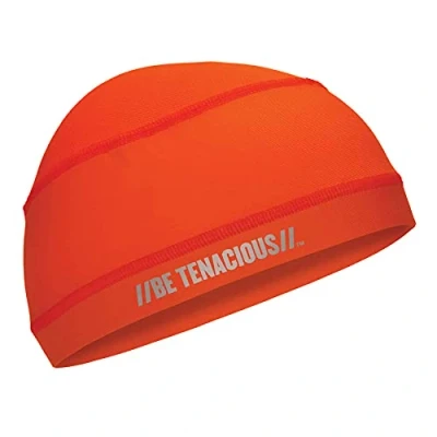 Image of Ergodyne Chill Its 6632 Cooling Skull Cap, Sweat Wicking Helmet Liner, UPF 50 Sun Protection,Orange