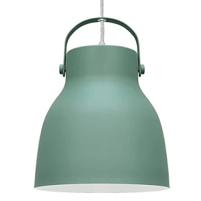 Image of Ceiling Pendant Light Green Lamp Shade Metal Scone Modern Retro Kitchen Island Lights M0150 F