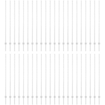 Image of vidaXL Fence Posts 88 pcs U Channel Silver 200 cm Steel