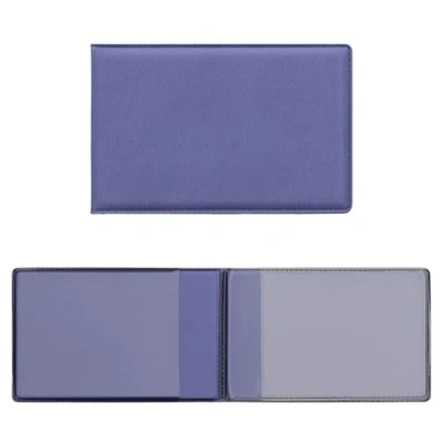 Image of kwmobile Synthetic Leather ID Card Holder Folding Wallet for Credit, Personal Identification and Driver&#039;s License Lavender