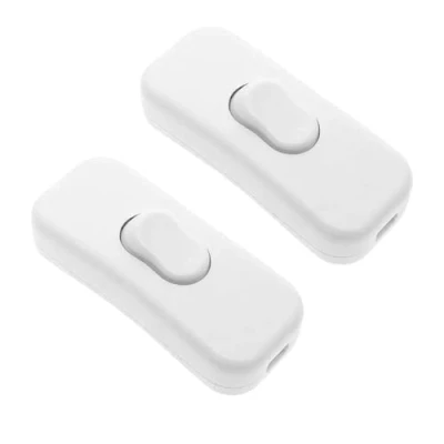 Image of DAJING Inline Light Switch for Lamps 2 Pack, 250V 2A, White, Easy Installation, Durable &amp; Stylish