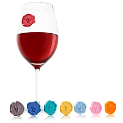Image of Vacu Vin Glass Markers Classic Set of 8 Grapes Design