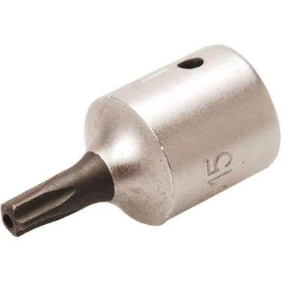 Image of BGS 2355 TS15 Bit Socket 6.3 mm (1/4&quot;) Drive T Star tamperproof (for Torx)