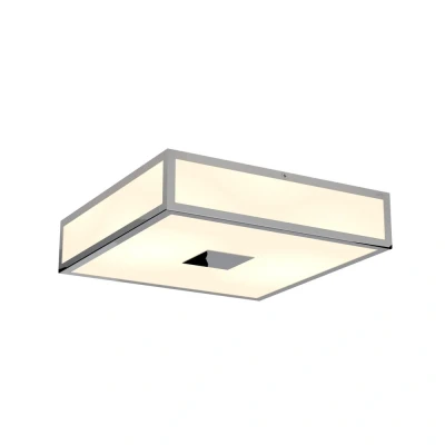 Image of Mashiko Classic Bathroom Flush 2 Light Ceiling Polished Chrome IP44, E27