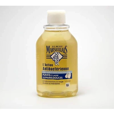 Image of Le Petit Marseillais Sage and Mandarine Liquid Soap Huile Essentielle de Sauge et Extrait 300 ml by