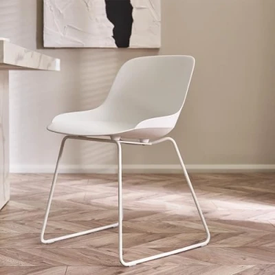 Image of Julian Bowen Set Of 2 Rocco Chairs White, Polypropylene, 80 x 49 51.5cm