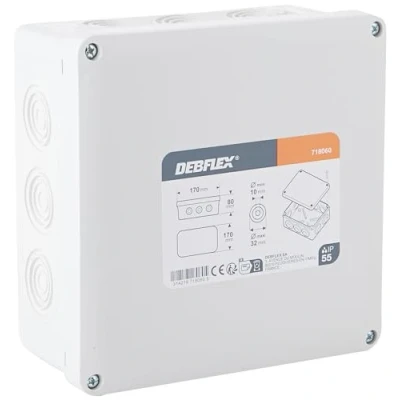 Image of Debflex 718060 Junction Box IP55 170 x 140 / P70 Grey