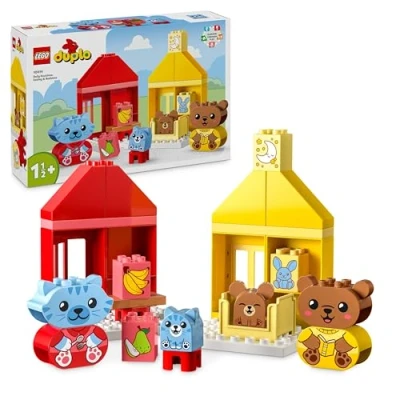 Image of LEGO DUPLO My First Daily Routines: Eating &amp; Bedtime Toddler Learning Toys with 2 Houses and 4 Animal Figures, Let&#039;s Toddlers Explain Feelings, Gifts for Kids, Girls Boys Aged 18 Months Plus 10414