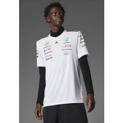Image of adidas Performance Print Tshirt White black, Men&#039;s, Size: XS, black