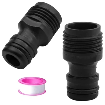 Image of 2 Pack 1/2 inch Male Threaded Tap Connector for Hose Pipe,Garden Connector,1/2&quot; BSP Watering Fittings Faucet Adapter Quick (set1)
