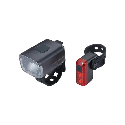 Image of BBB Cycling USB Rechargeable Bike Light Set Bicycle Lights Waterproof Mountain City Road Front and Rear Easy Mount Stud 33 Combo BLS 144, Black