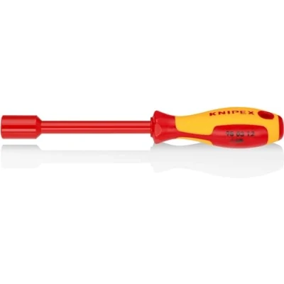 Image of Knipex Nut Driver with screwdriver handle burnished, insulating multi component handle, VDE tested 237 mm 98 03 12