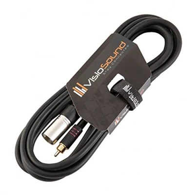 Image of Male XLR to Single RCA Gold Phono Plug Audio Lead/Signal/Patch Cable 3m