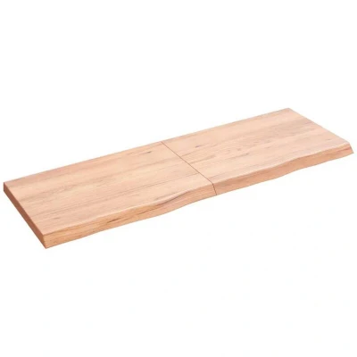 Image of vidaXL Table Top Light Brown 120x40x(2 4) cm Treated Solid Wood Oak