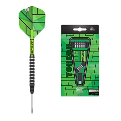 Image of Target Darts Unisex&#039;s Yohkoh 80% Tungsten Steel Tip Set, Black and Green, 23G