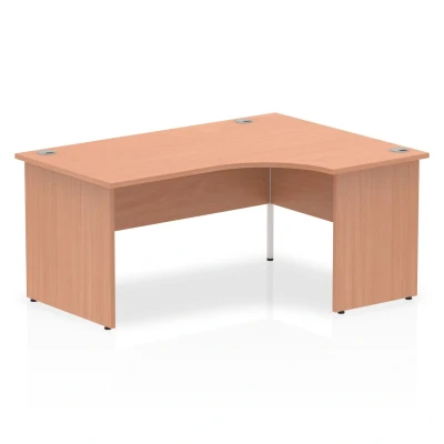 Image of Impulse Panel End 1600 Right Hand Crescent Desk Beech I0