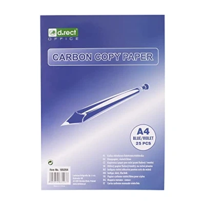Image of D.RECT A4 Blue Writing Tracing Carbon Copy Paper 25 Sheets per Pack