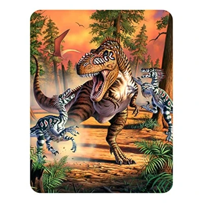 Image of 3D LiveLife Magnet Dino Battle from Deluxebase. Lenticular Dinosaur Fridge Magnet. Magnetic decor for kids and adults with artwork licensed renowned artist, Jerry LoFaro