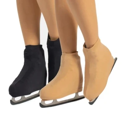 Image of CALZITALY PACK 1/2 PAIRES Cover Skates, Skate Boot Covers, Roller and Ice Skating Wear Woman Girl, 70 DEN, 10 8, Made In Italy (5 Skin+Black)