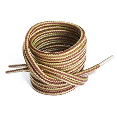 Image of Lacestar Hiking Shoe Laces Durable Great for Walkers, Runners &amp; active lifestyles 1 Pair (100cm (39 inches) (S), Brown and Yellow)