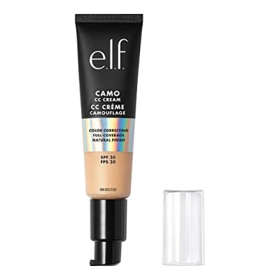 Image of e.l.f. Camo CC Cream, Colour Correcting Medium To Full Coverage Foundation with SPF 30, Light 240 W, 1.05 Oz (30g)